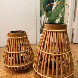 Elegant Bamboo Lantern Set